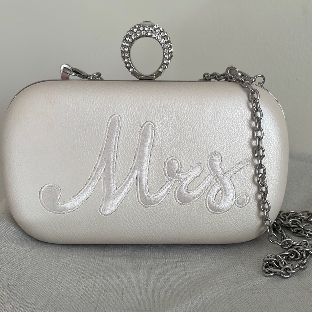 Bridal clutch from charming Charlie’s. Worn once.